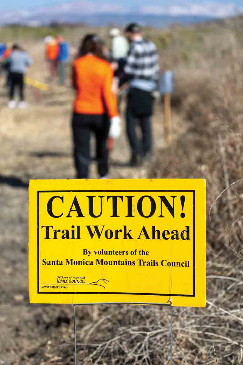 Students, faculty, staff, and alumni volunteered in clearing brush and restoring trails at University Park
