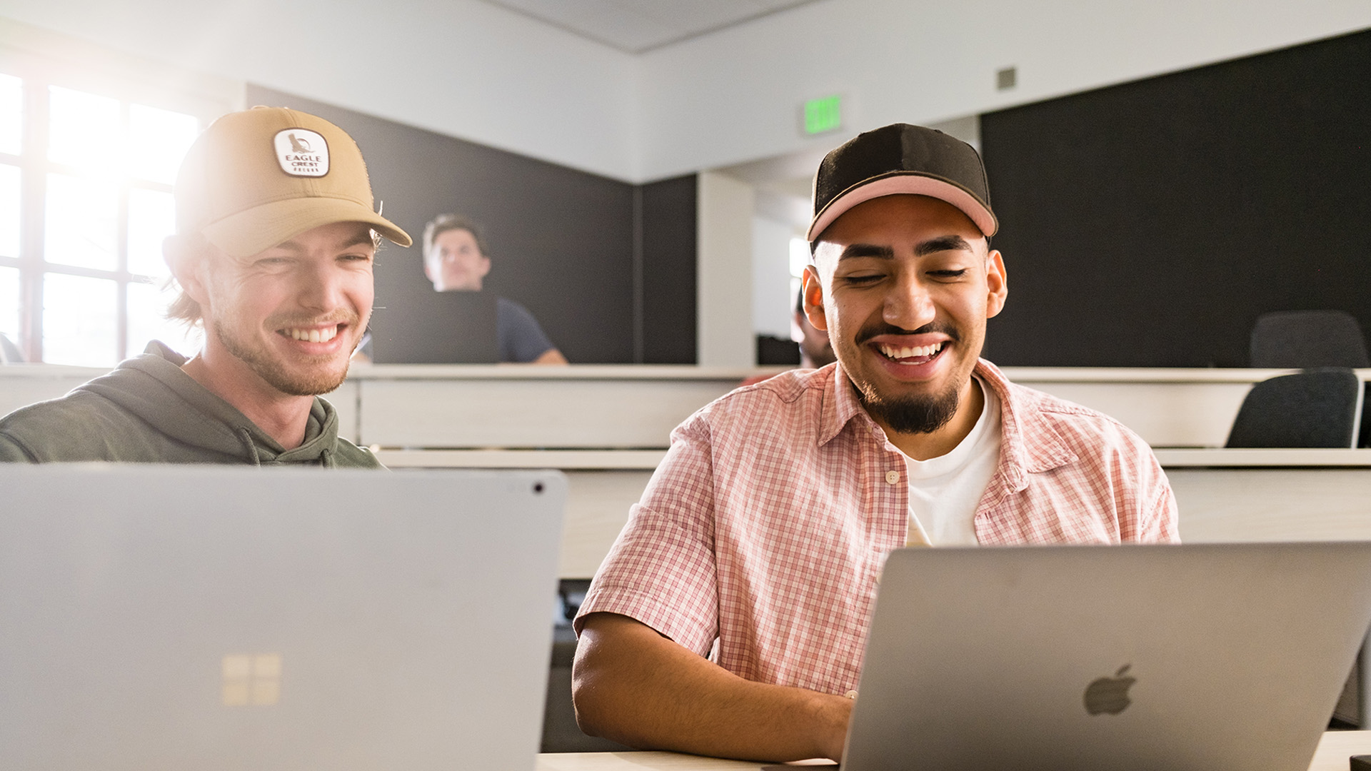 students working on computers