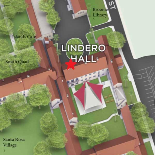 picture of lindero hall on map